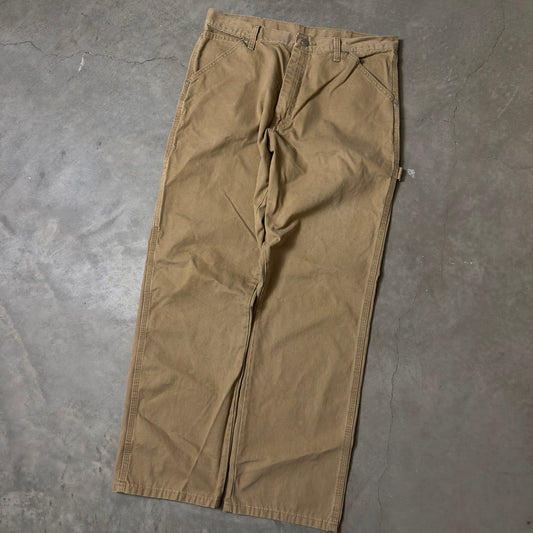 Wrangler Carpenter Jeans Mens 34x32 Tan Workwear