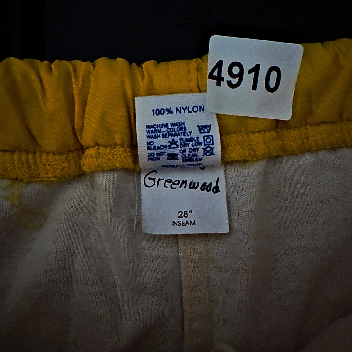 Vintage Russell Athletic Track Pants Mens XXS Yellow