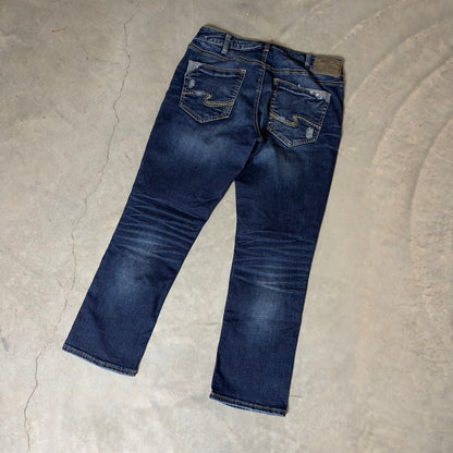 Silver Jeans Suki Capri Jeans Womens 30 Dark Wash Blue Curvy