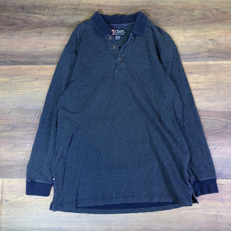 Vintage Chaps Ralph Lauren Polo Mens L Navy Diamond Knit
