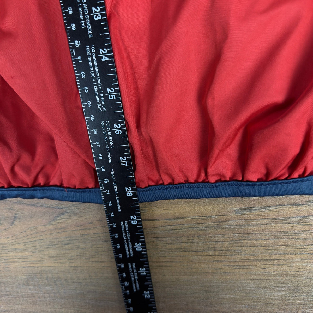 Vintage LL Bean Pullover Windbreaker XL Red Navy Snap Neck