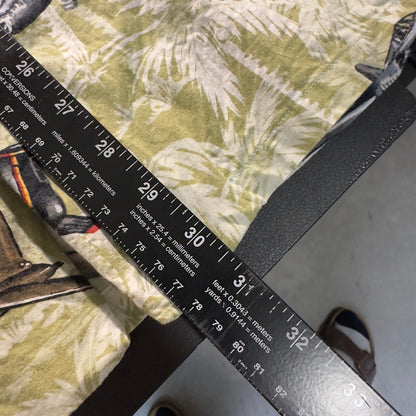 Vintage Kalaheo Hawaiian Shirt Mens 2XL Green Aviation Aloha