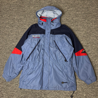 Columbia Tech Series Hooded Jacket Womens M Blue Gorpcore