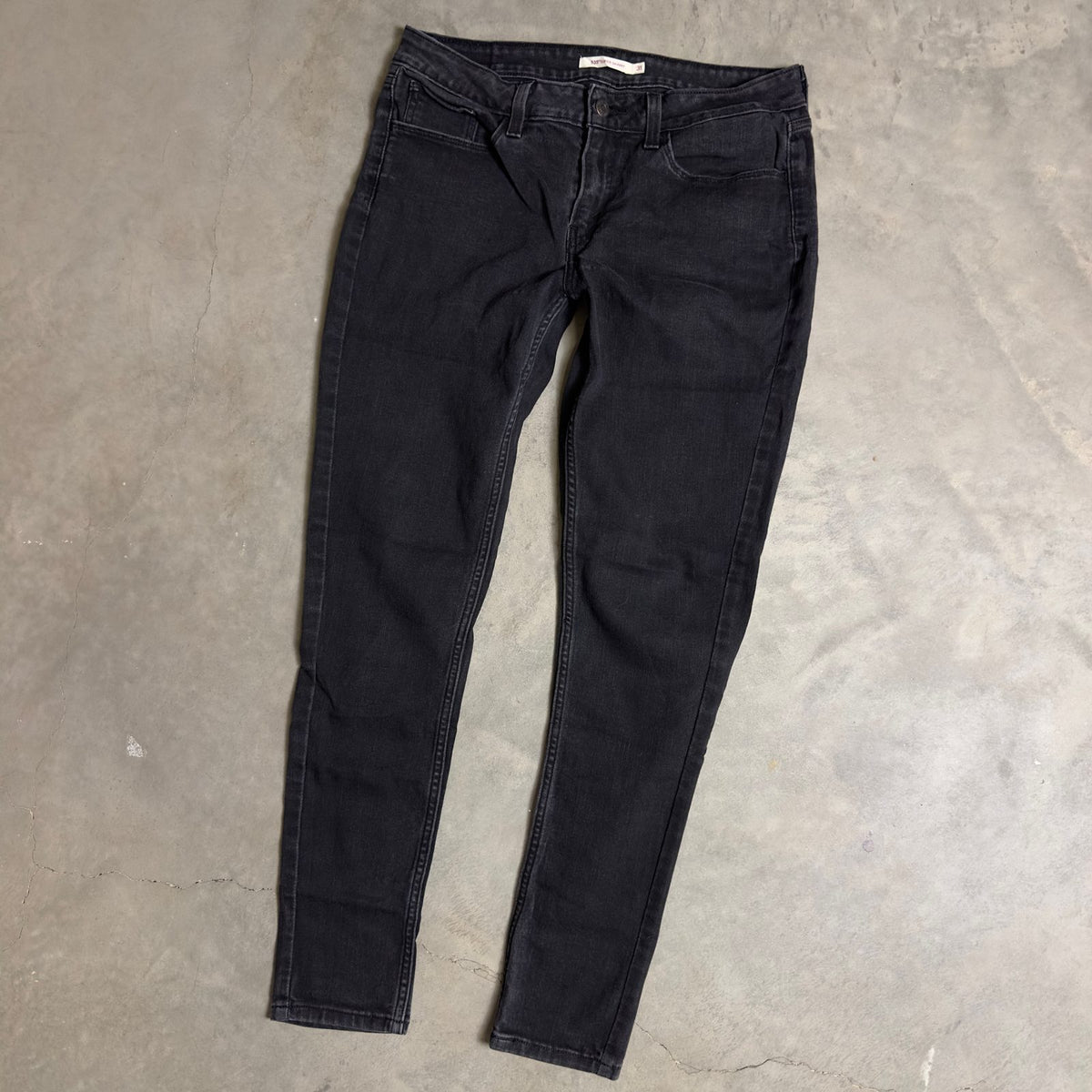 Levi's 535 Super Skinny Jeans Womens 31x30 Black Wash