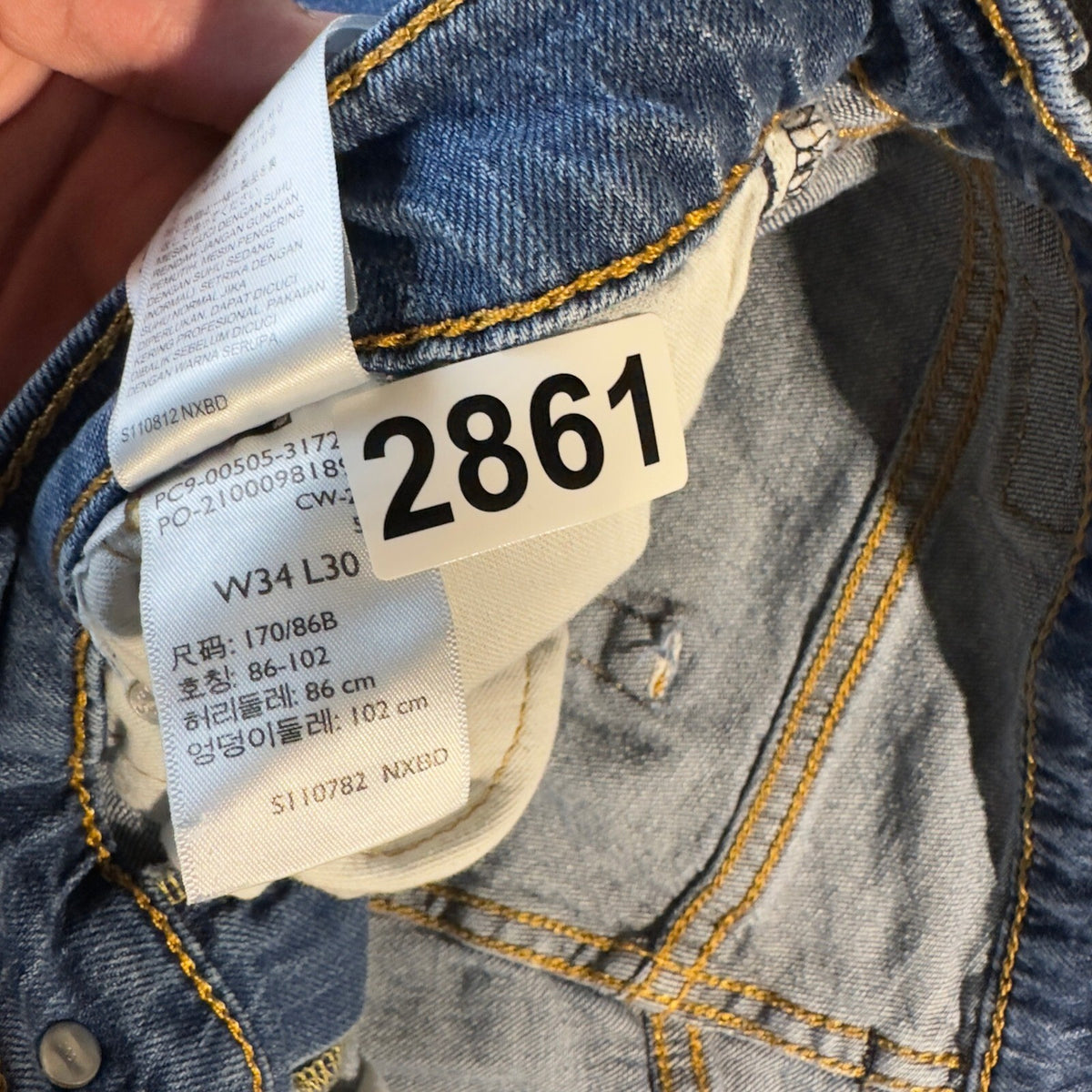 Levi's 505 Regular Fit Jeans Mens W34 L30 Blue Baggy Denim