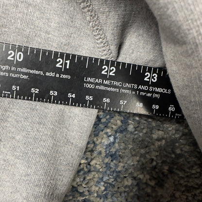 Vintage Y2K Old Navy Zip Up Hoodie L Heather Gray Felt Logo
