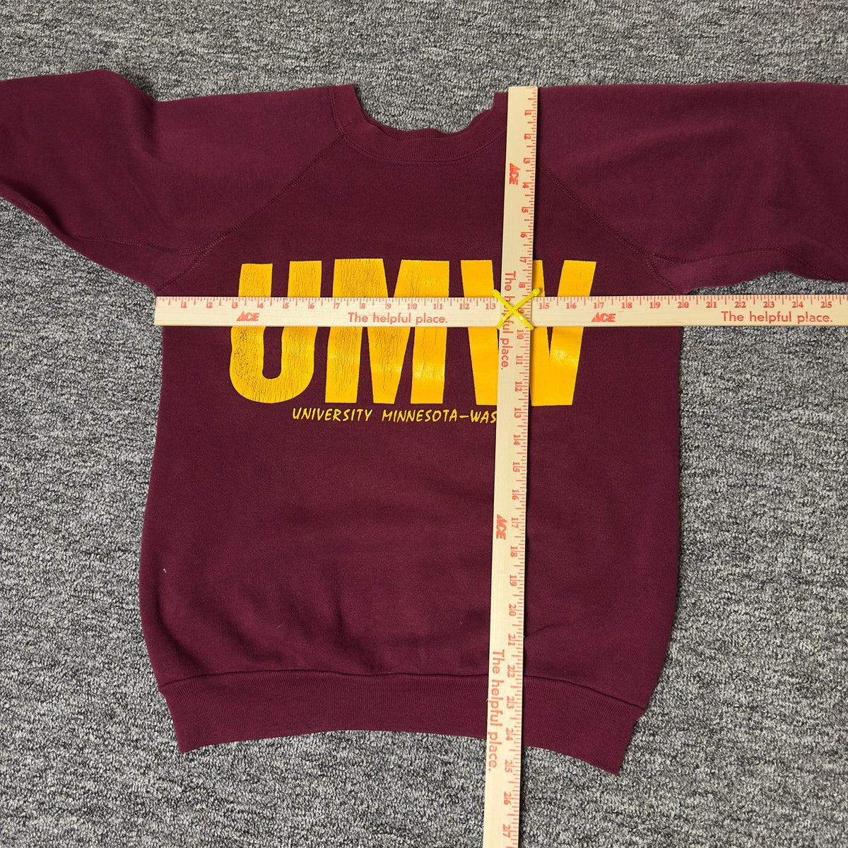 Vintage UMW University Minnesota Waseca Crewneck Maroon M