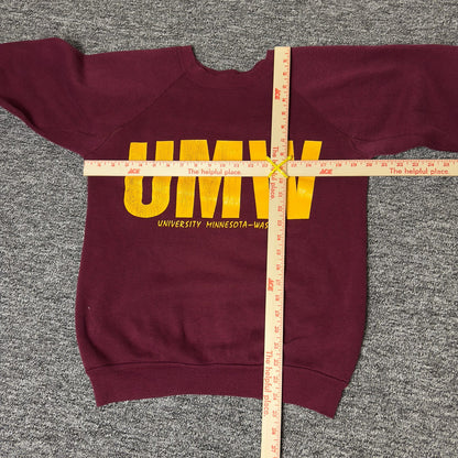 Vintage UMW University Minnesota Waseca Crewneck Maroon M