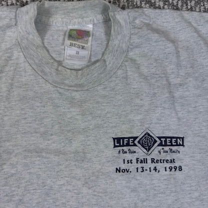 Vintage Life Teen Christian Retreat T-Shirt Mens L Jesus Tee