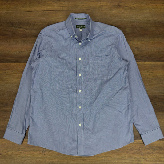 Vintage Eddie Bauer Mens Large Gingham Button Down Shirt