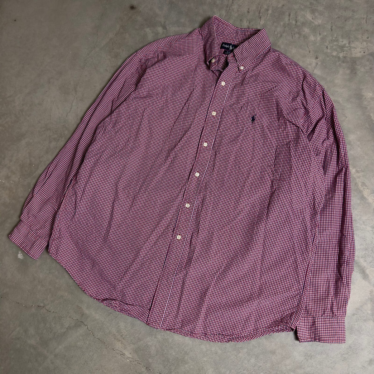 Ralph Lauren Blaire Check Shirt Mens XL Red Blue