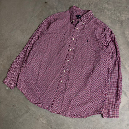 Ralph Lauren Blaire Check Shirt Mens XL Red Blue