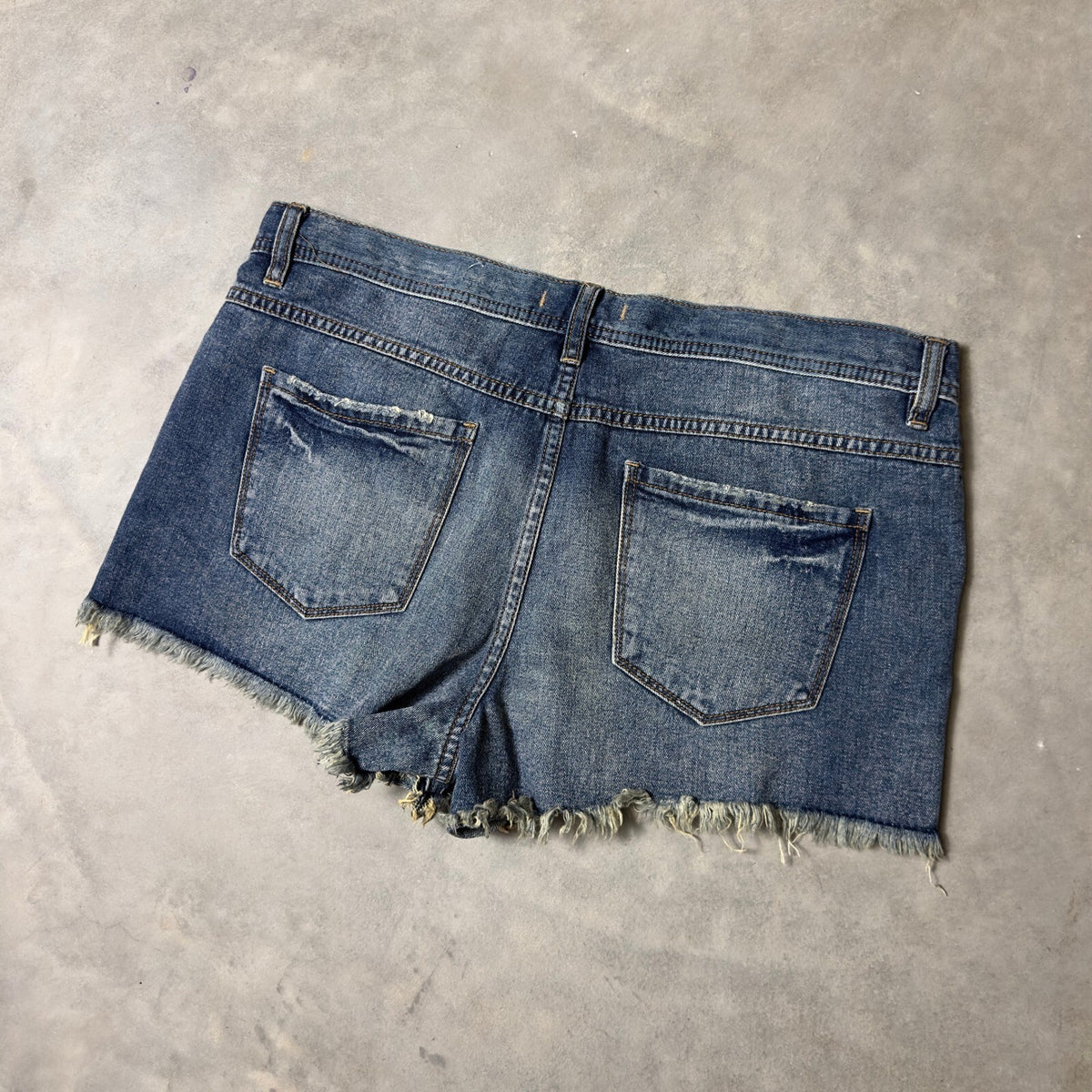 Free People Denim Cut Off Shorts Womens 31 Blue Distressed