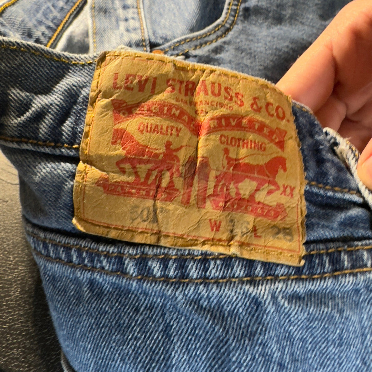 Levi's 501 Original Fit Jeans Mens 36x28 Blue Straight