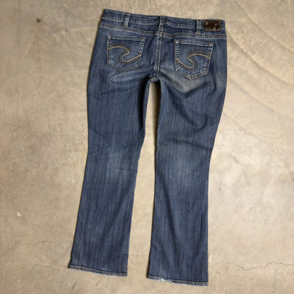 Silver Jeans Frances Baggy Bootcut Womens 18 Blue