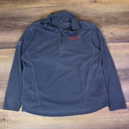 Eddie Bauer Leinenkugels Quarter Zip Fleece Mens 2XL Gray
