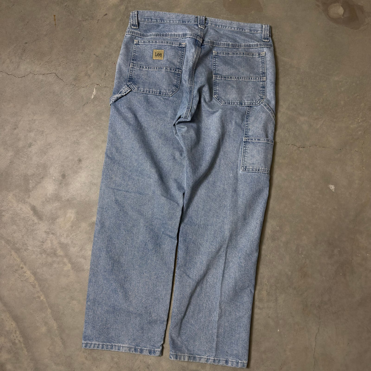 Lee Carpenter Jeans Mens 33x30 Light Wash Baggy