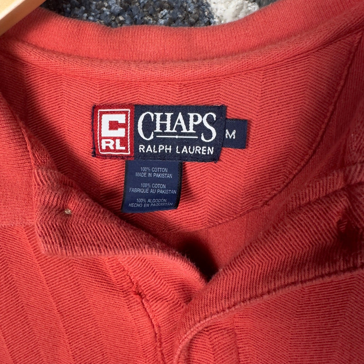 Vintage Chaps Ralph Lauren Polo Mens M Red Shadow Stripe