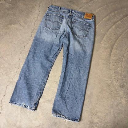 Levis 559 Relaxed Straight Jeans Mens 38x30 Light Wash Baggy