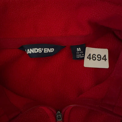 Lands' End Fleece Quarter Zip Womens M Red