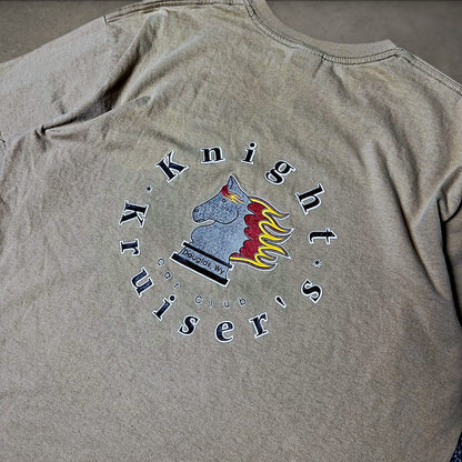 Anvil Knight Kruiser's Car Club Tee Mens XL Tan Douglas WY