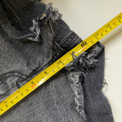 Levi's 501 Denim Cut Off Shorts Womens 28 Black Faded