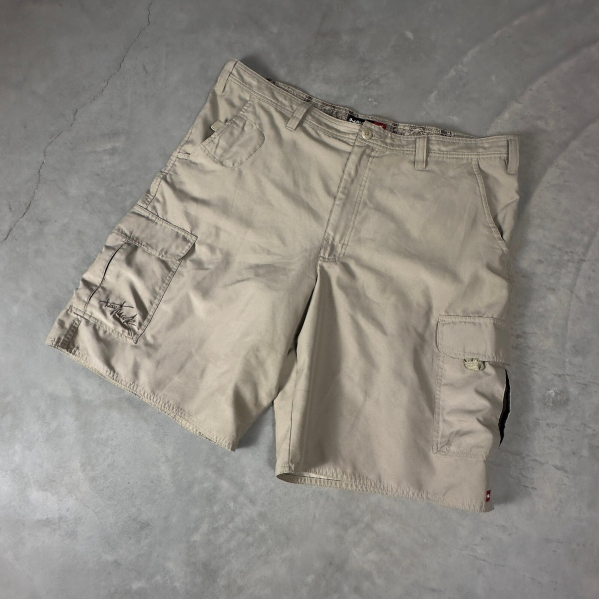 Tony Hawk Cargo Shorts Mens 40 Tan Khaki Baggy Skater Y2K