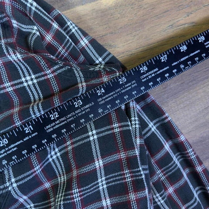 Woolrich Plaid Button Up Shirt Mens Large Black Red Flannel