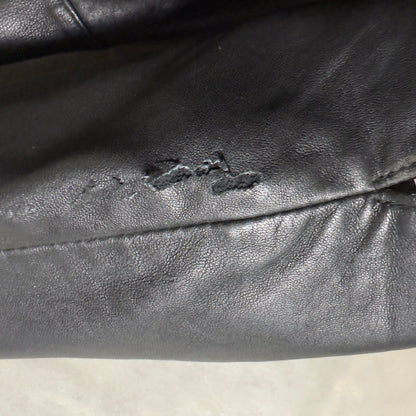 Vintage Gallery Leather Car Coat Womens Large Black Grunge Minimalist Streetwear