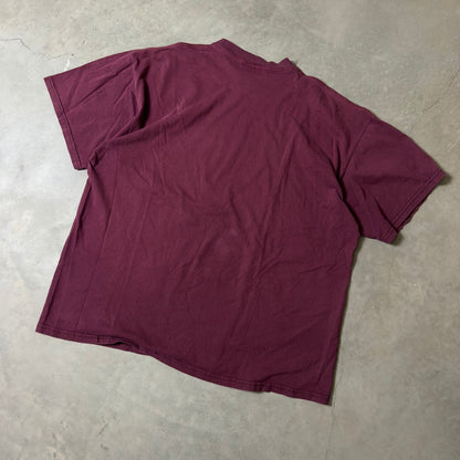 Vintage Tultex Graphic T-Shirt Mens 2XL Maroon Truck 90s Tee