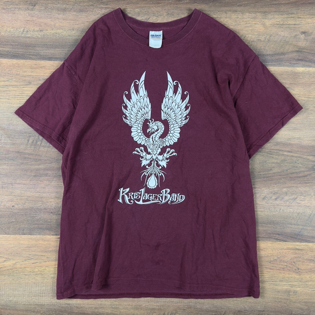 Kris Lager Band Phoenix Graphic T-Shirt Mens L Maroon Blues