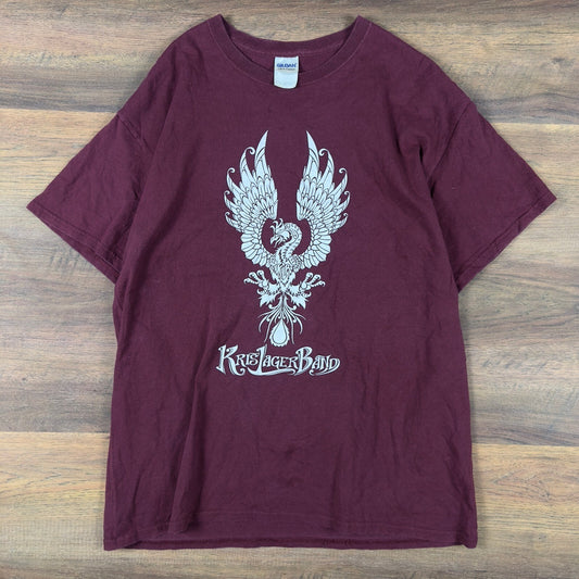 Kris Lager Band Phoenix Graphic T-Shirt Mens L Maroon Blues