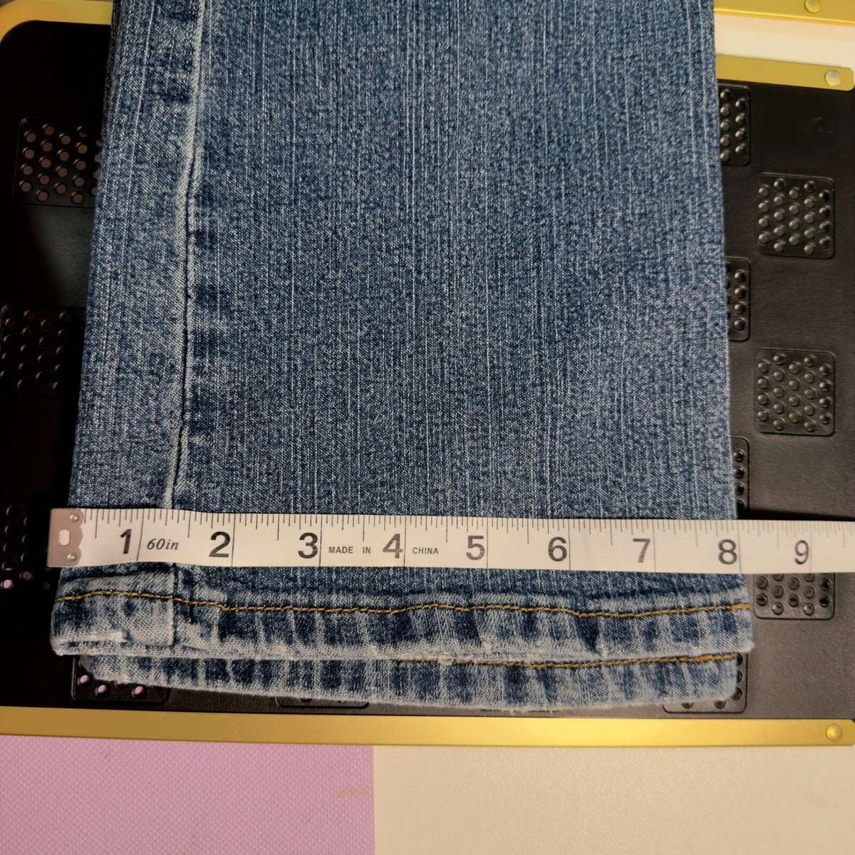 Wrangler Premium Patch Bootcut Jeans Womens 5/6 x 34 Blue