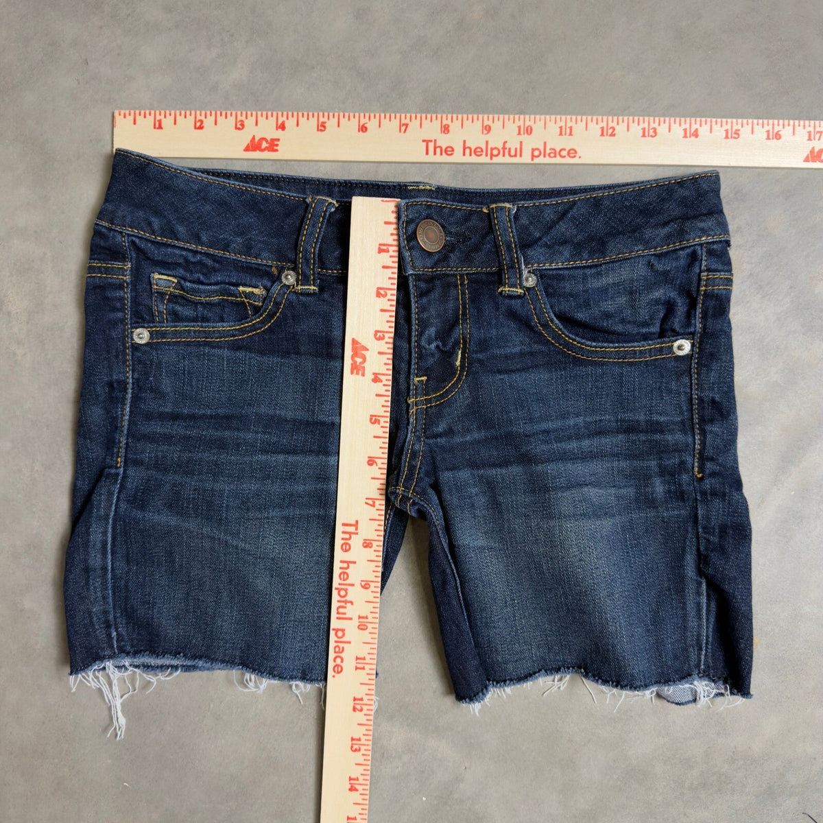 Vintage American Eagle Denim Shorts Womens 4 Blue Cutoff Y2K