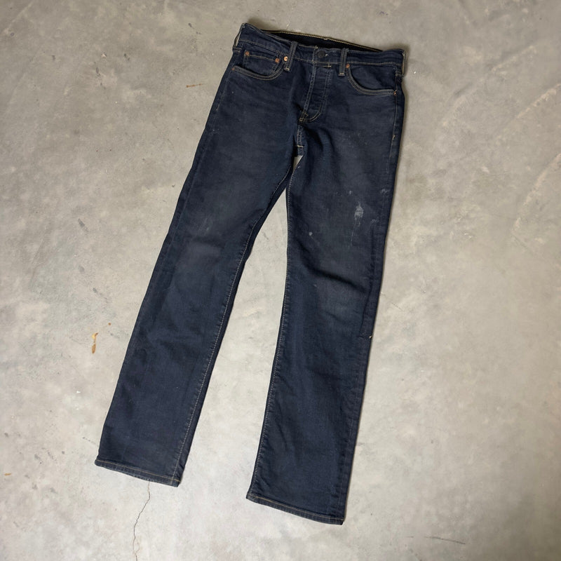 Levi's 501 Original Fit Jeans Mens 30x32 Dark Wash Indigo