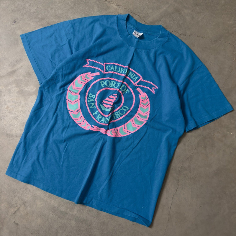 Vintage Stedman Graphic T-Shirt Men L Blue San Francisco 90s