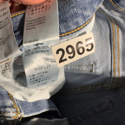 Levi's 721 High Rise Skinny Jeans Womens 25 Light Blue