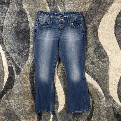 Maurices Womens Bootcut Jeans Medium Wash Embroidered 9/10