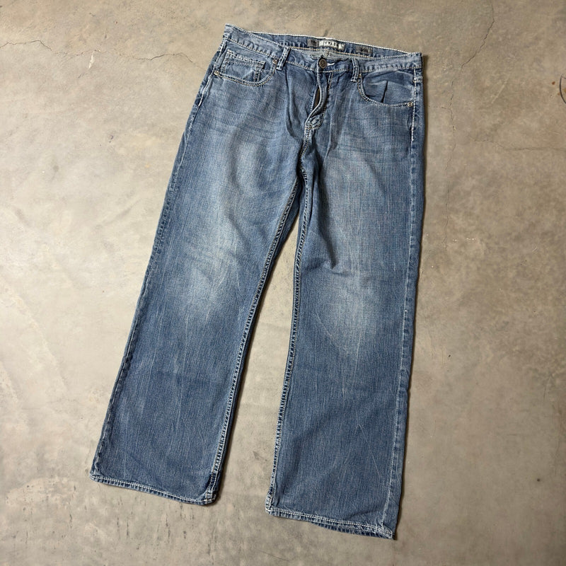 BKE Tyler Straight Jeans Mens 36S Blue Baggy Streetwear