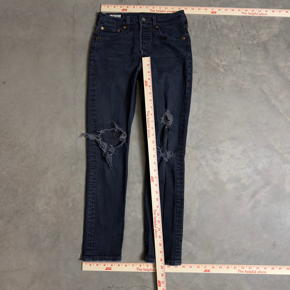Levi's Premium 501 Jeans Womens 25x28 Distressed