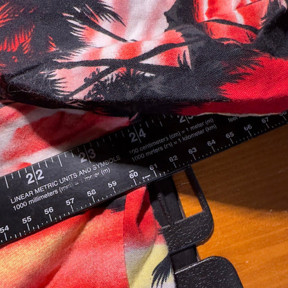 Vintage KY'S Hawaiian Shirt Mens XL Red Sunset Palm Tree