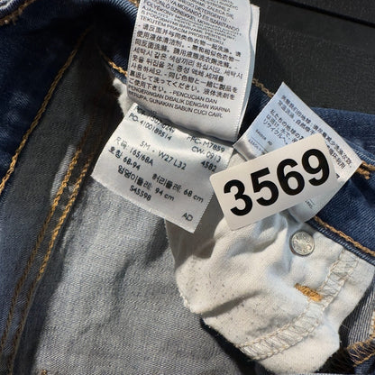 Levi's 524 Too Superlow Jeans Womens 27x33 Distressed