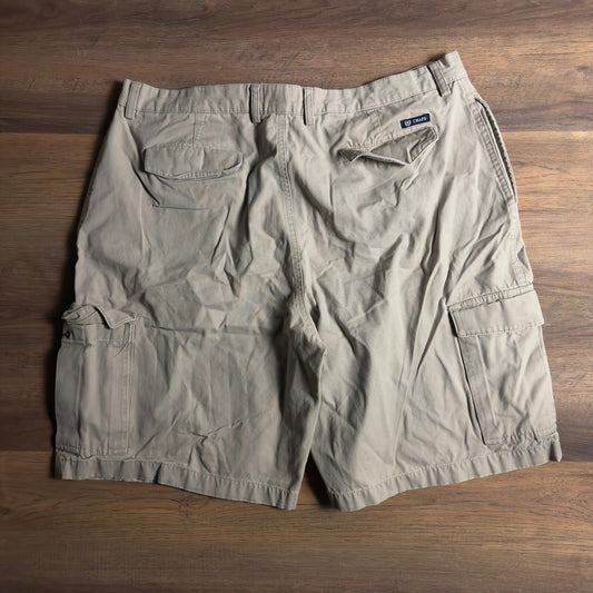 Chaps Cargo Shorts Mens 40 Khaki Tan Cotton Baggy Utility