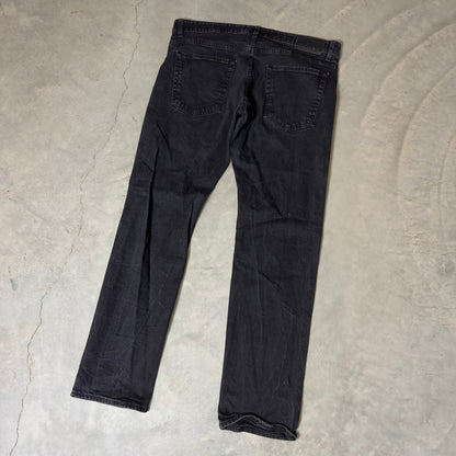 Hugo Boss Straight Leg Jeans Mens 38x32 Faded Black Stretch