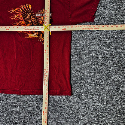 Harley Davidson New York City Eagle Tee Mens M Red Biker