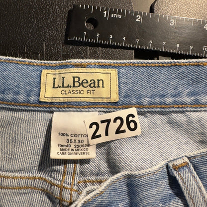 Vintage LL Bean Classic Fit Jeans Mens 35x30 Light Blue