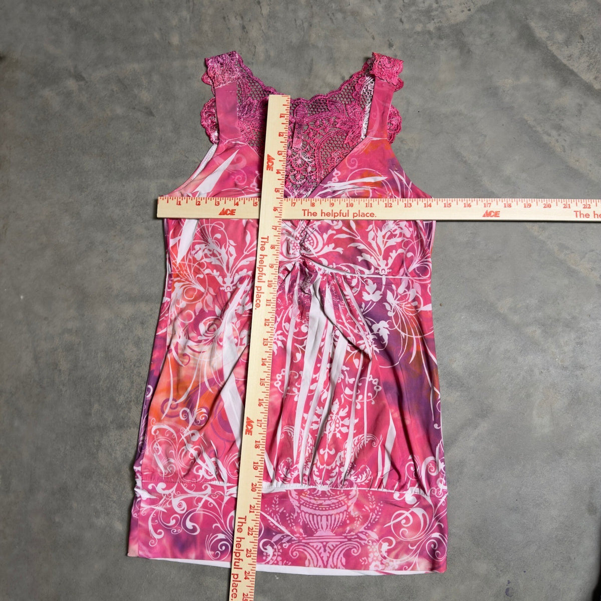 Vintage YoYo S Lace Back Tank Top Womens Small Pink Y2K