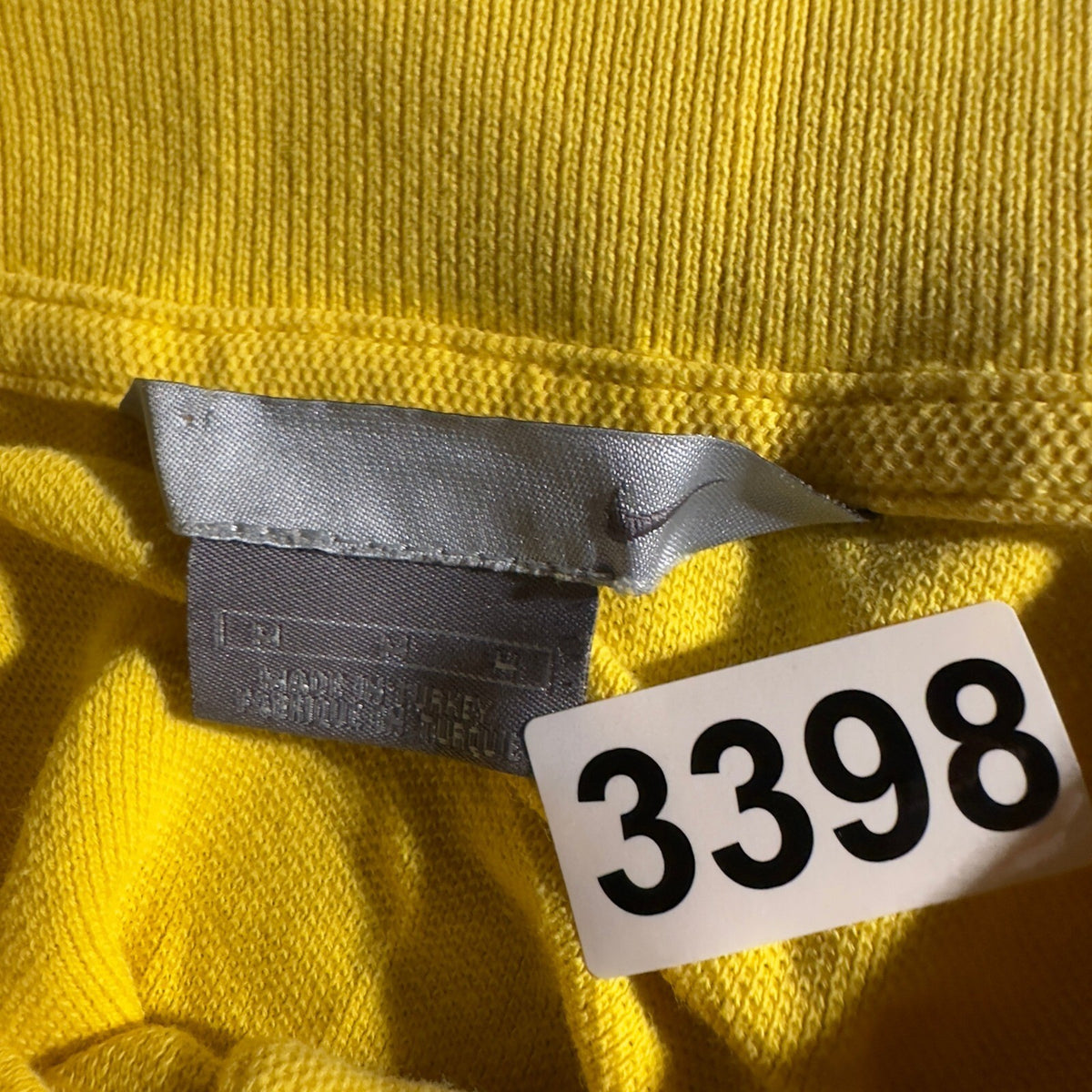 Y2K Nike Polo Shirt Mens Medium Yellow Sportswear Blokecore