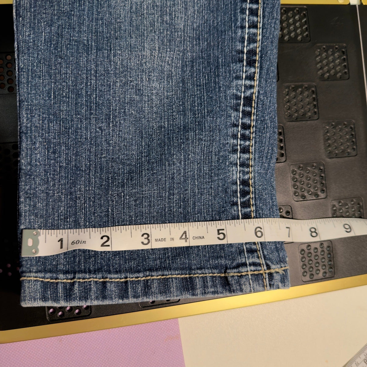 Y2K V.S.H. Jeans Capri Pants Womens 4 Blue Contrast Stitch