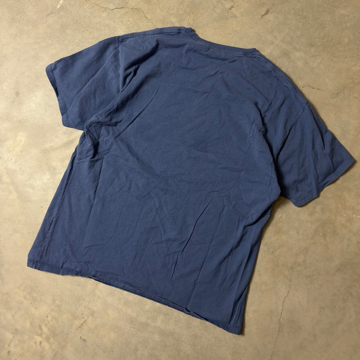 Champion Authentic T-Shirt Men XL Navy Blue Embroidered Logo